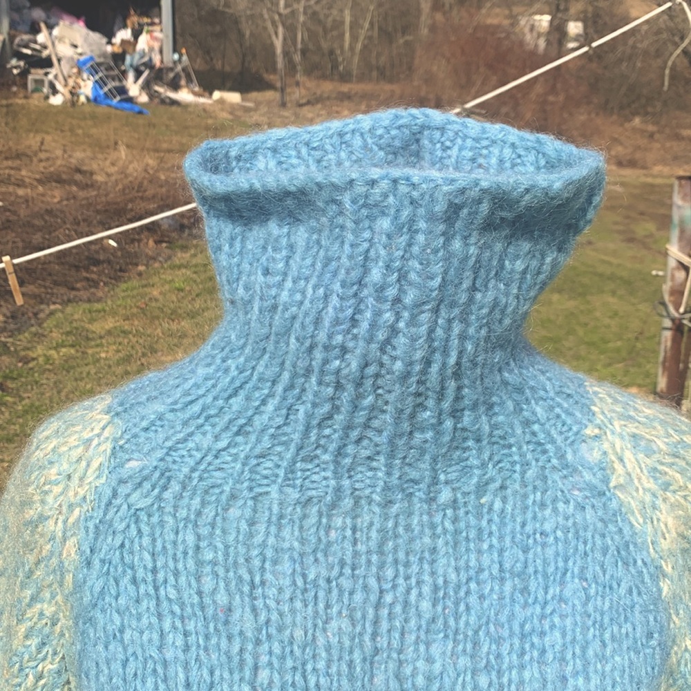 OOAK 50-60s Hand Knit Italian Mohair Sweater Vintage Exc. condition Handcrafted - Picture 5 of 7